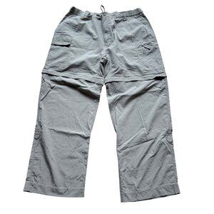 The North Face Size XL Green Convertible Zip Off Outdoor Hiking Cargo Pants